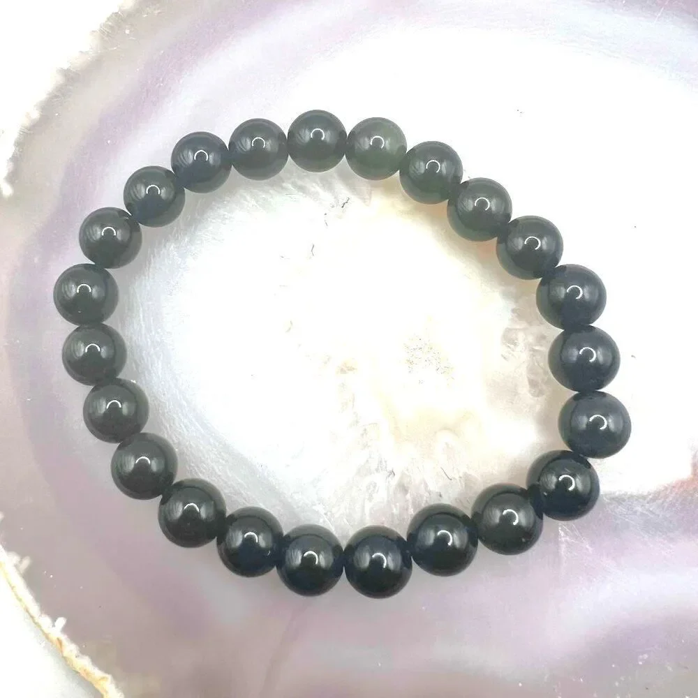 Rainbow Obsidian Stretch Bead Bracelet
